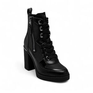 DKNY Women’s Toia Lace-Up Zip Block Heel Booties 11 BRAND NEW w/out tags Black